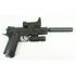 Страйкбольный пистолет Galaxy G.053A (Colt 1911) с ЛЦУ и глушителем